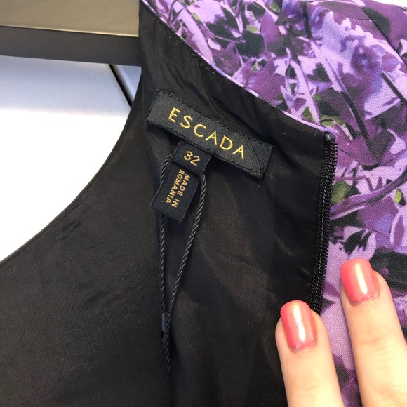 Pink Fuchsia Jewel Neck Sheath Dress by Escada